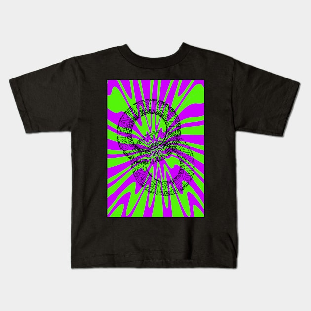 RAVE ON PSYCHEDELIC UNISEX MALE DESIGN Kids T-Shirt by nanaminhae